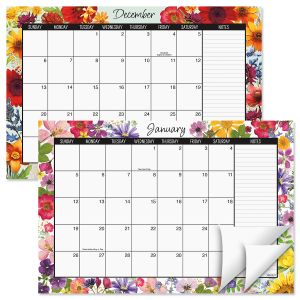 2025–2026 Pressed Flowers Calendar Pad