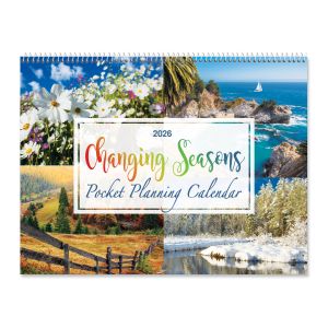 Changing Seasons 2026 Big Grid Planning Calendar with Pockets