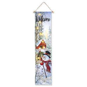 LED Snowman Door Banner