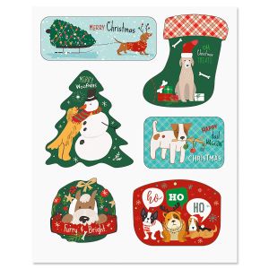 Diecut Christmas Dog Magnets