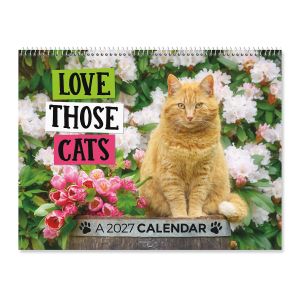 2027 Love Those Cats Wall Calendar