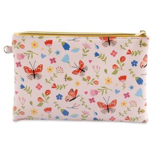 Butterfly Floral Zip Pouch