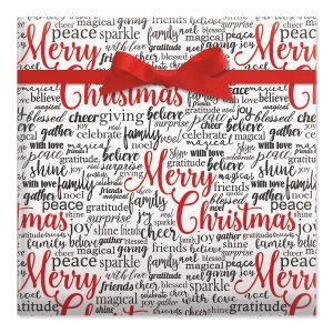 A Christmas Saying Jumbo Rolled Gift Wrap