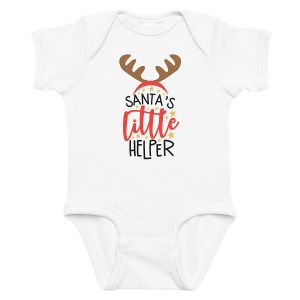 Santa's Little Helper Baby Bodysuit Romper