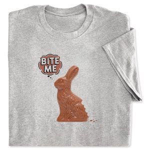 Chocolate Bunny Bite Me T-Shirt