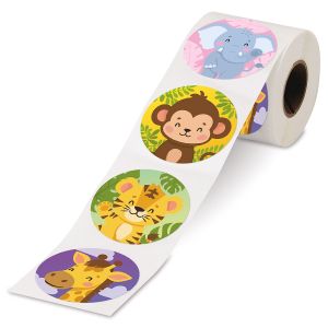 Zoo Animals Rolled Stickers