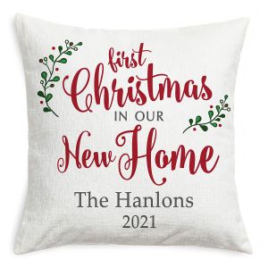 Personalized Our New Home Christmas Pillow