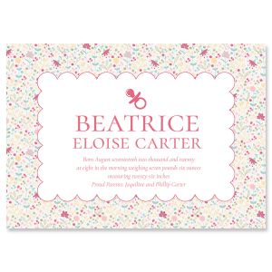 Custom Scalloped Frame Birth Announcement
