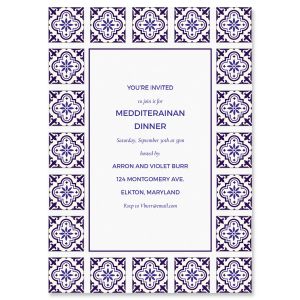 Custom Styled Mediterranean Invitations