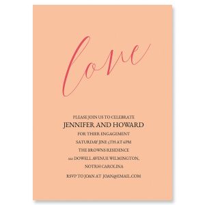 Custom Love Engagement Invitations