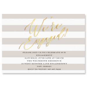 Custom We're Engaged Invitations 