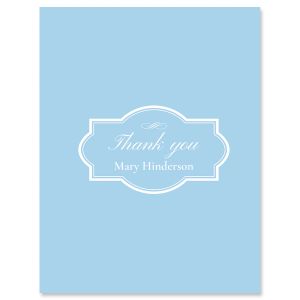 Custom Light Blue Thank You Cards