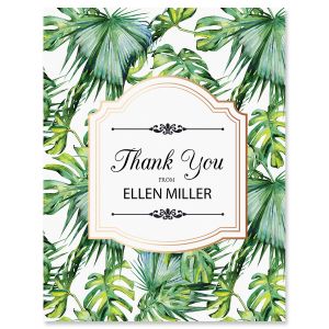 Custom Palm & Gold Thank You Cards