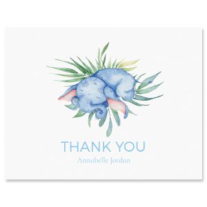 Custom Sleeping Elephant Thank You Cards