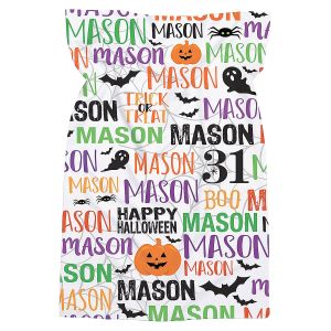 Trick-or-Treat Personalized Green Name Pillowcase