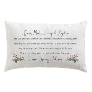 Personalized Christmas Prayer Pillow