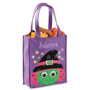 Custom Halloween Light-up Witch Tote Bag