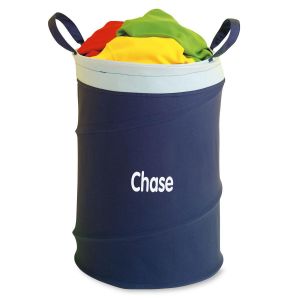 Blue Collapsible Custom Laundry Tote