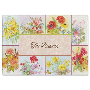 Beautiful Flowers Personalized  Cutting Board