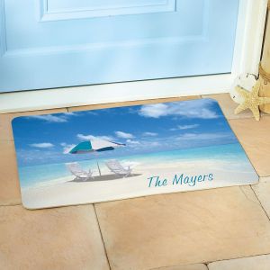 Tropical Paradise  Personalized Floor Mat
