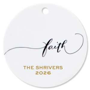 Custom Faith Round Christmas Ornament