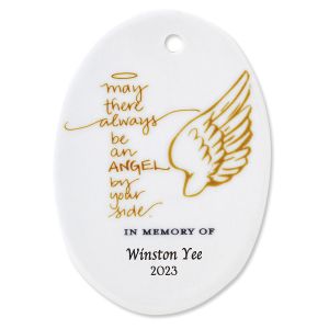 Custom May There Always Oval Memorial Christmas Ornament