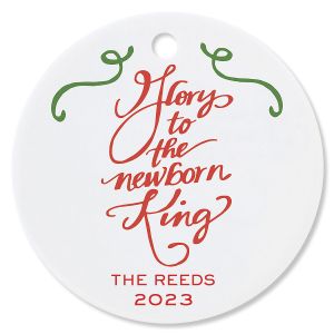 Glory to the Newborn King Custom Christmas Ornament
