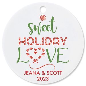 Sweet Holiday Love Custom Christmas Ornament