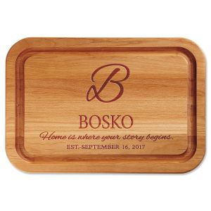 Personalized Home is Where Your Story Begins Custom Wood Cutting Board