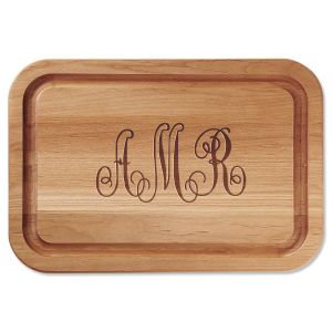 Personalized Monogrammed Custom Wood Cutting Board 
