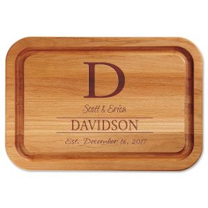 Personalized Initial Custom Wood Cutting Board
