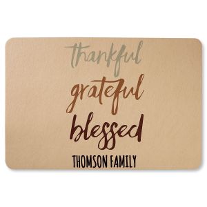 Custom Thankful Grateful Blessed Doormat