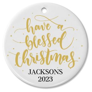 Custom Blessed Christmas Ornament