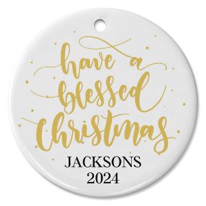 Custom Blessed Christmas Ornament