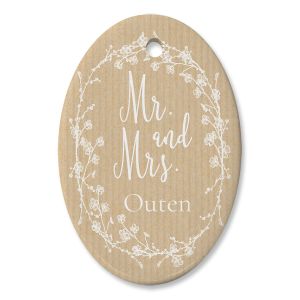 Mr And Mrs Personalized Ornament Oval