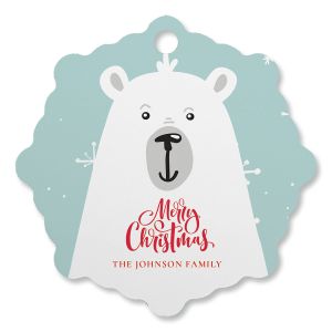 Polar Bear Personalized Ornament Snowflake
