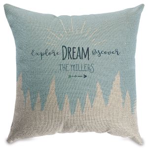 Explore Dream Personalized Pillow Natural