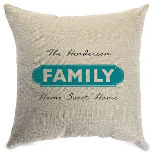 Family Personalized Pillow Natural