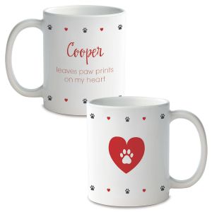 Paw Print Personalized Ceramic Mug