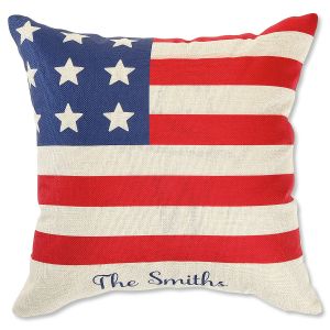 Flag Natural Canvas Custom Pillow