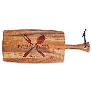 Personalized Utensils Calligraphy Custom Wood Paddle Cutting Board
