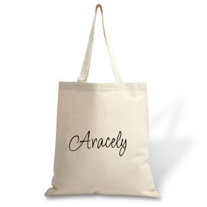 Custom First Name Canvas Tote