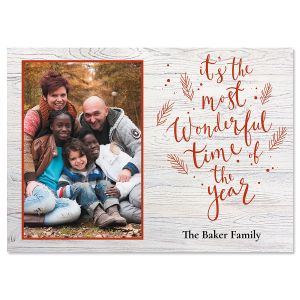 Wonderful Year Personalized Photo Christmas Cards