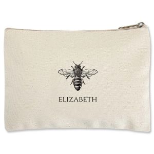 Bee Custom Small Canvas Pouch