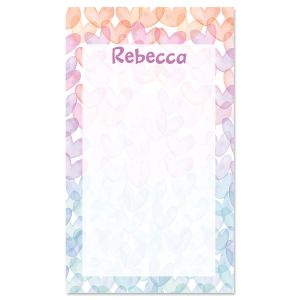 Gradient Hearts Personalized Notepad