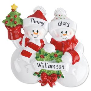 Snow Family Custom Ornament