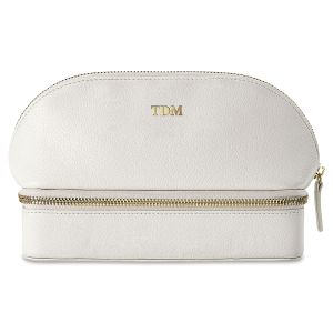 Grey Monogrammed Dual Travel Jewelry Case