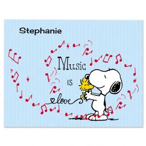 Music Snoopy™ Personalized Note Cards