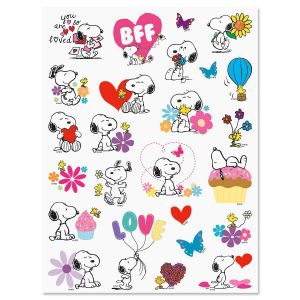 Hearts & Flowers Snoopy™ Stickers