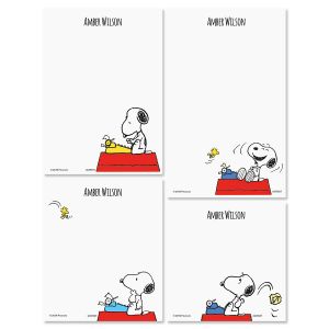 4 Snoopy’s Typewriter Personalized Notepad Set